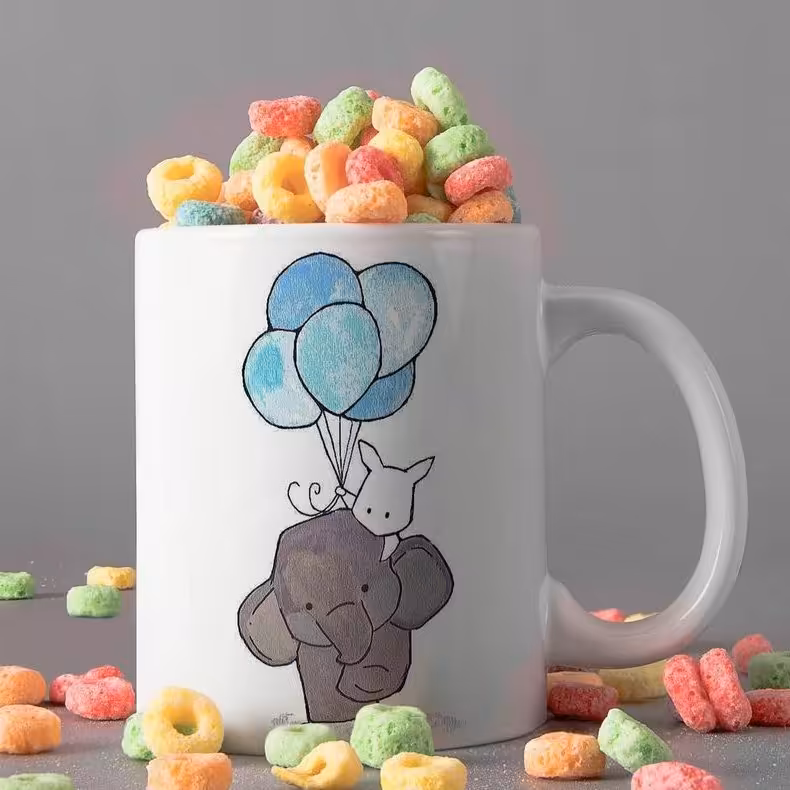 ماگ سرامیکی طرح فیل کارتونی کد866