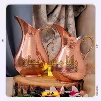 پارچ مسی دسته برنجی - مدل تُرک - سایز بزرگ - نانو شده - فروشگاه مس لادن زنجان