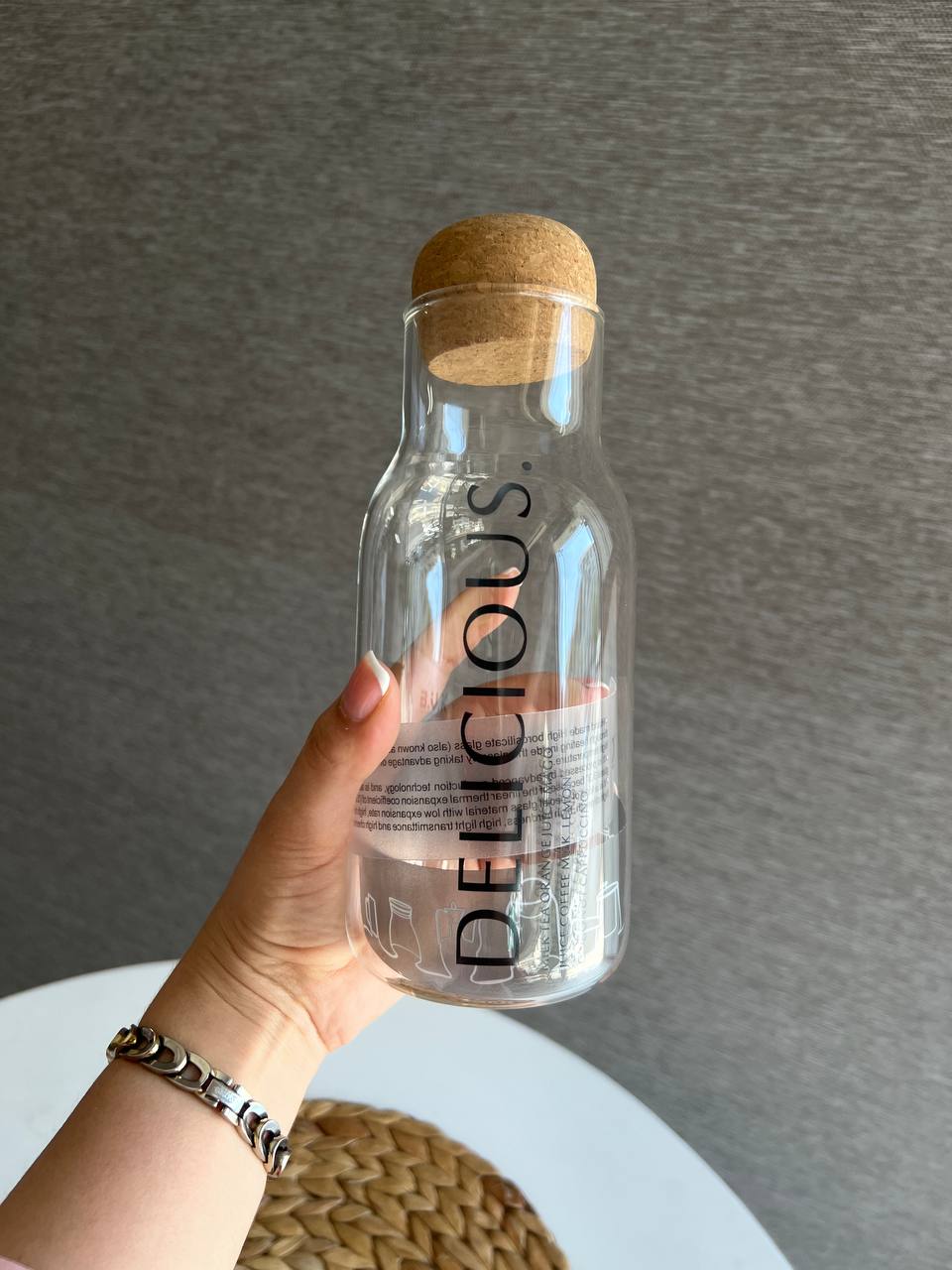 بانکه بطری درب چوب پنبه ارتفاع 21 سانت BVK