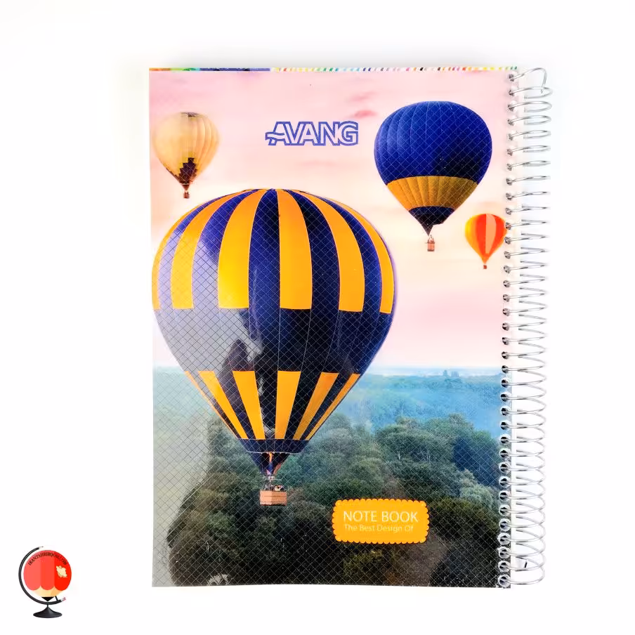 دفتر زبان سیمی دو خط 100 برگ طرح بالون آونگ