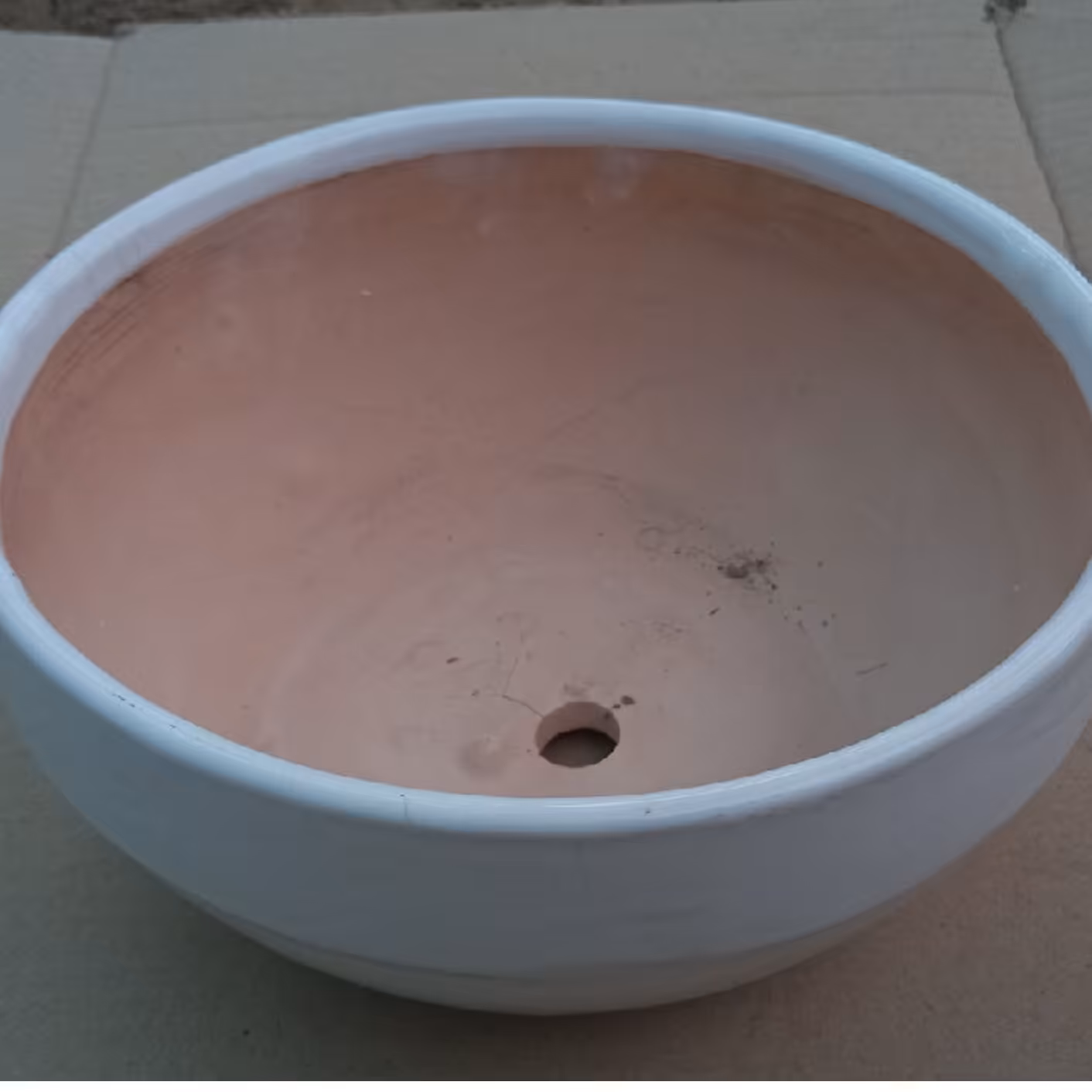 گلدان سفالی طرح دار سرامیکی سفید پک 5 عددی 