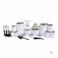 سرویس آشپزخانه 30 پارچه اورمزد سفید درب کروم 