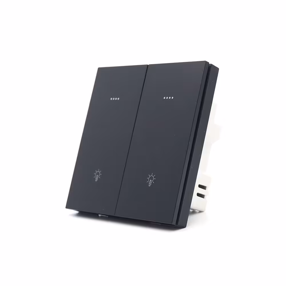 کلید بهمراه دوپل روشنایی  دو پل سناریو سری مات گیک لینک GEEKLINK