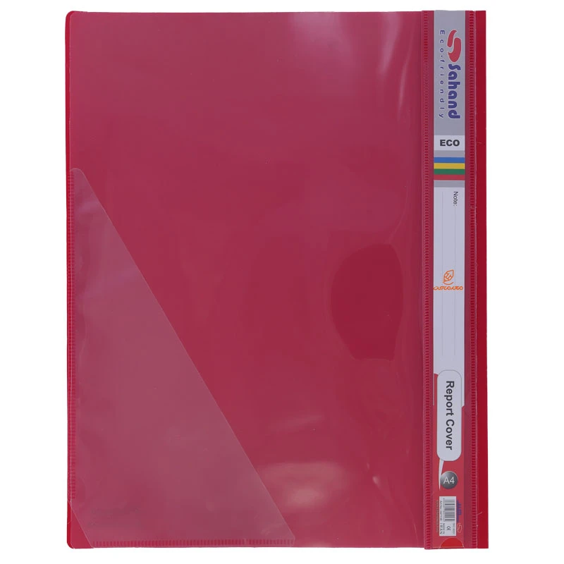 پوشه پلاستیکی شفاف قرمز A4 مدل اکو 4713 سهند