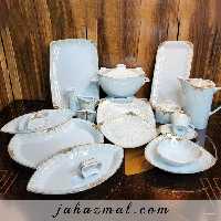 سرویس چینی پردیس طرح منچستر طلایی 105 پارچه کد 2041b