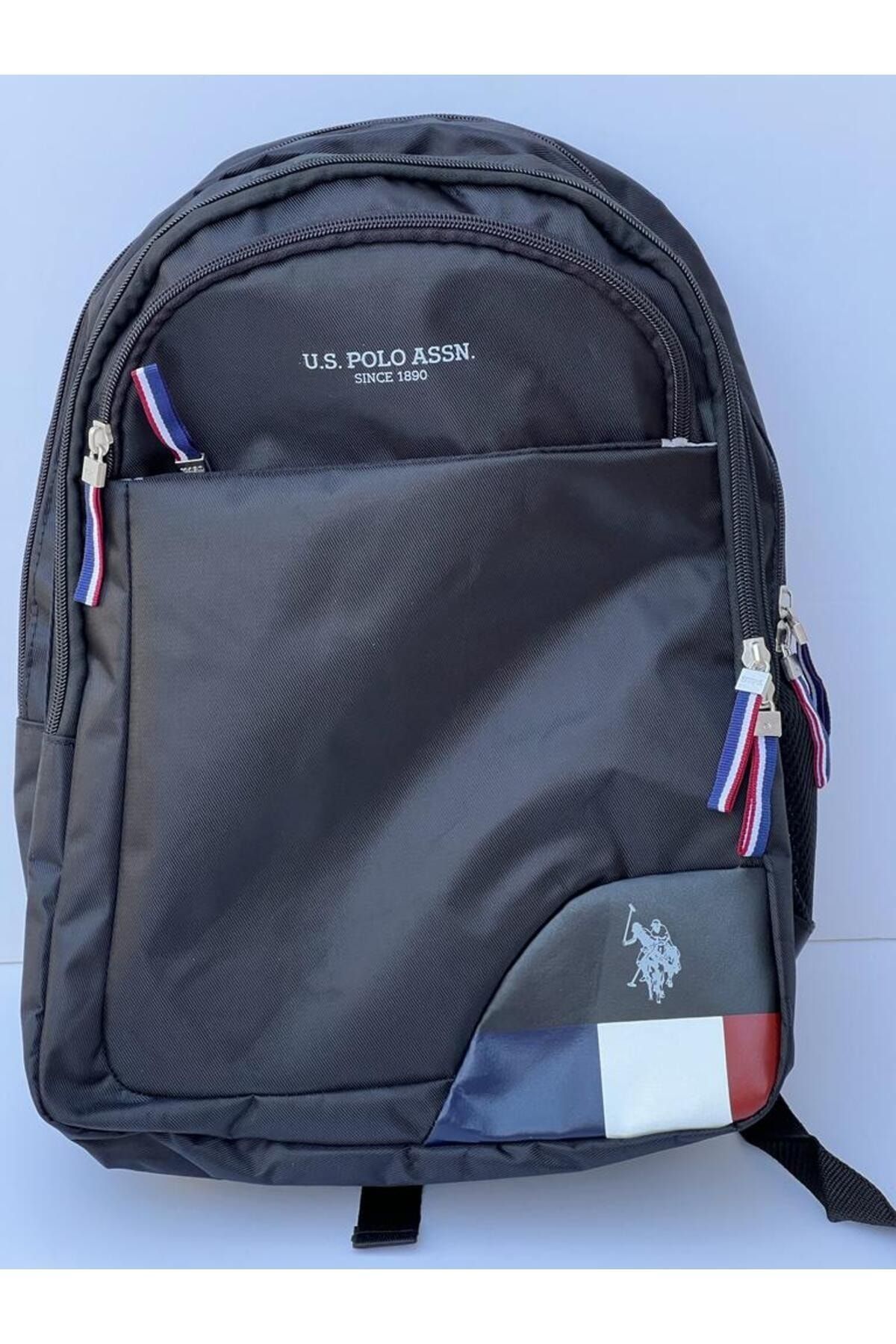 کیف مدرسه مشکی مردانه و زنانه سیاه کوله پشتی ای با الگوی تا حدی برای استفاده روزانه مجوز از فصل جدید U.S. Polo Assn.