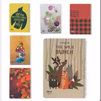 دفتر 100برگ تک خط فنری جلد شده طرح کلاسیک الیپون کد 63125