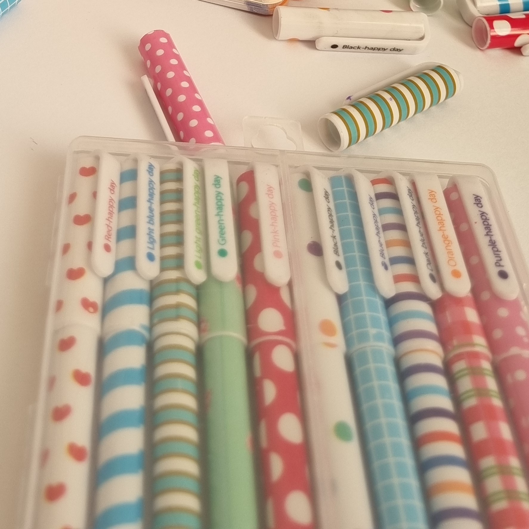 رواننویس هپی دی 10 رنگ طرح لاو خودکار ده رنگ