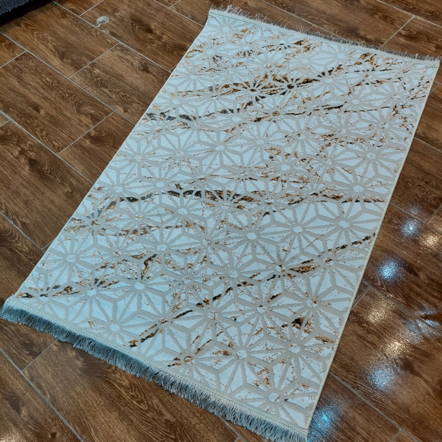 فرش فانتزی مدرن جدید 4متری، زمینه کرم و روشن با طر ح زیبا کد 1016 ، 500شانه،تراکم1000 ( هزینه ارسال پسکرایه)