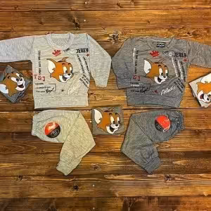 ست بلوز شلوار بچه گانه طرح تام و جری