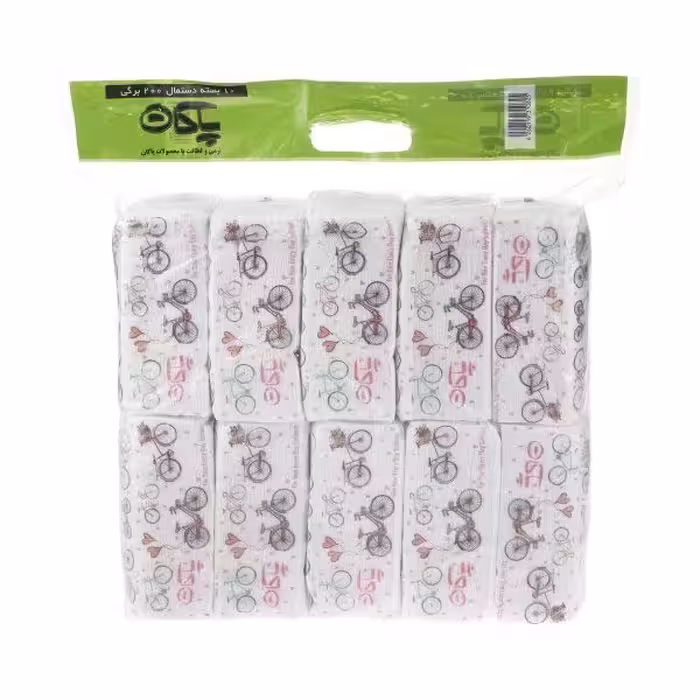 دستمال کاغذی 200 برگ پاکان مدل Simple بسته 10 عددی | فروشگاه اینترنتی تاتا کالا