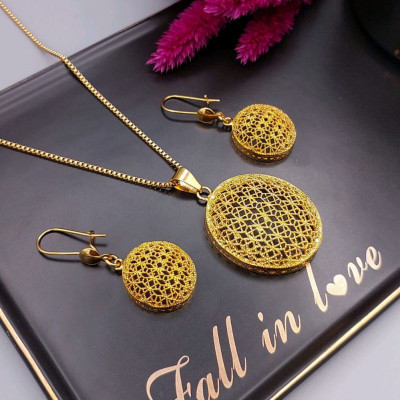 نیمست طرح طلا جدید با زنجیر 45 سانت ونیزی اصل رنگ ثابت