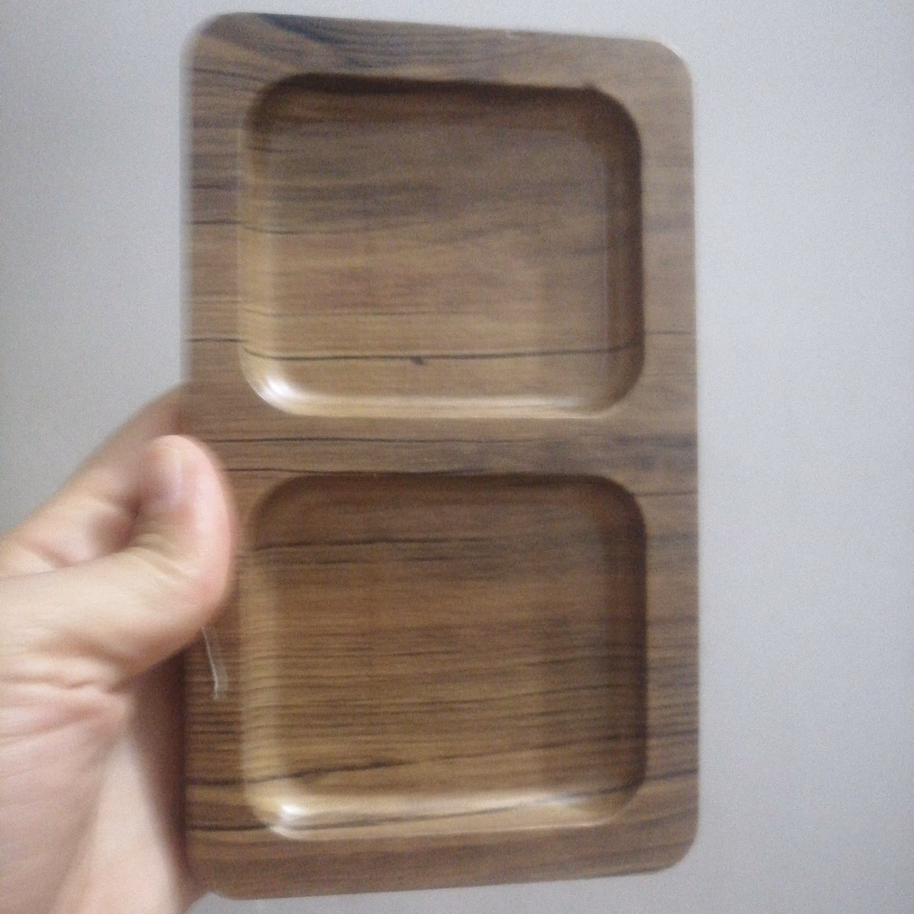 ظرف چوبی دوخانه مستطیلی