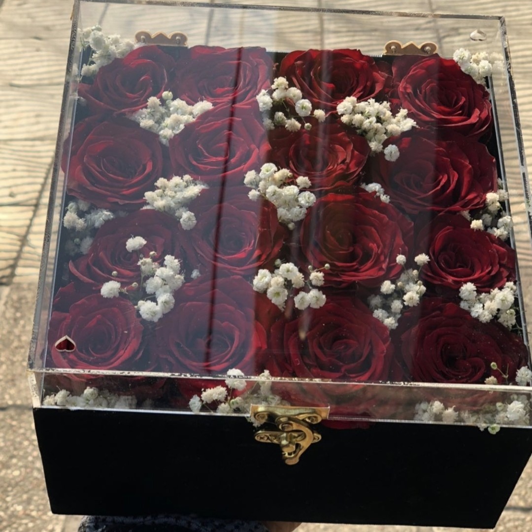 باکس گل رز پلکسی