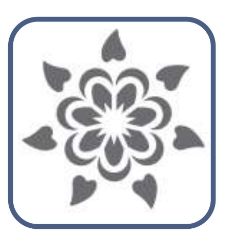 شابلون طرح گل خورشیدی کد662 سایز 20 در 30