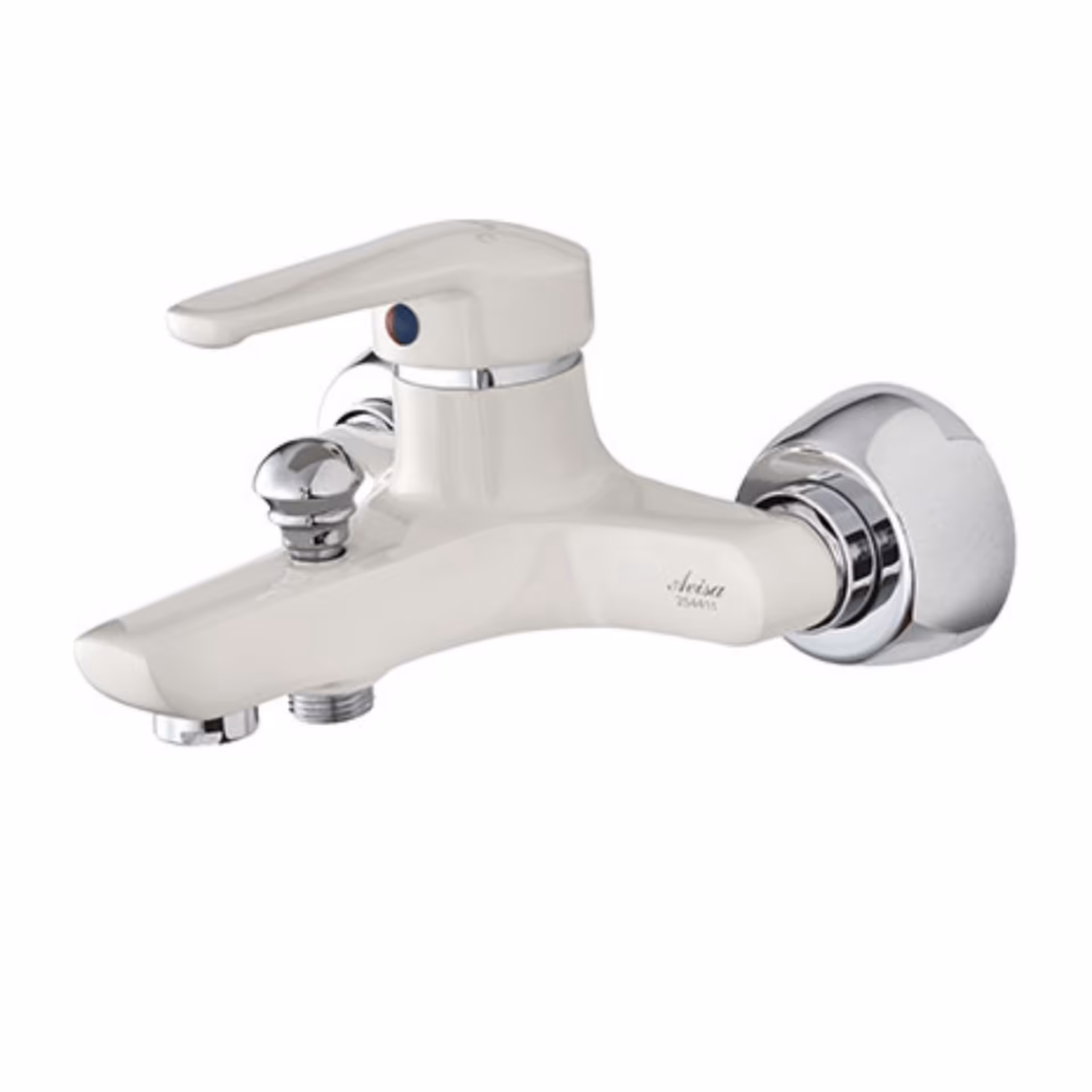 شیر حمام آویسا مدل آلپ سفید تنه برنج