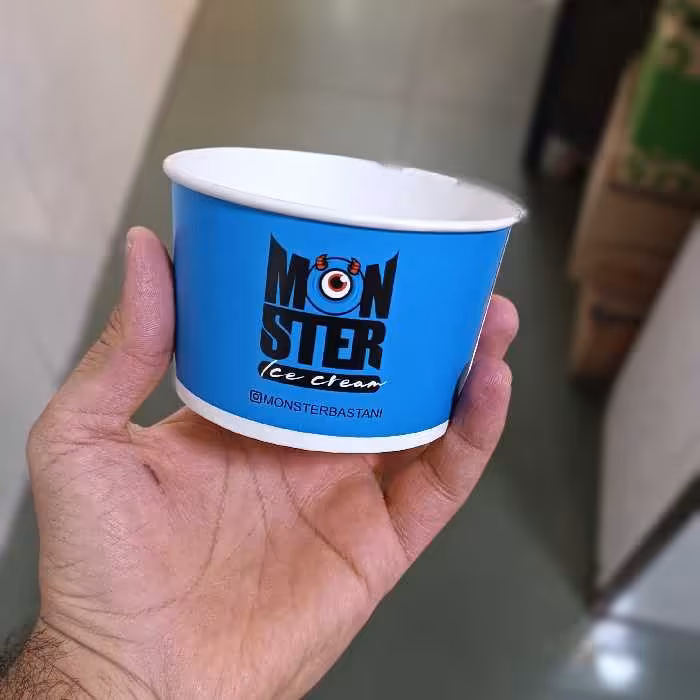 کاسه یکبارمصرف کاغذی گلاسه بستنی  350 سی سی  کارتن 1500عددی ارسال به شهرستان بصورت پس کرایه