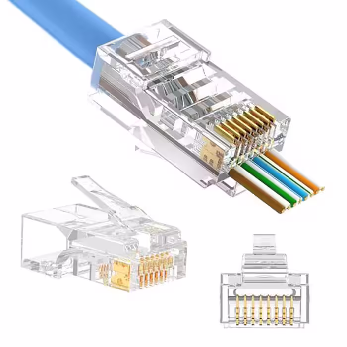 سوکت شبکه CAT6 مدل OPEN END بسته 100 عددی