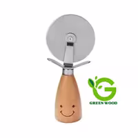 پیتزا بر استیل دسته چوبی برند یونیورس مدل لبخند کد Gw71001001