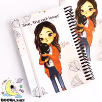 دفتر خط دار 100 برگ طرح cat lover دات نوت (A6)