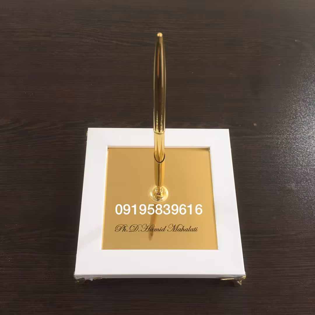 خودکار روکش طلا بهمراه باکس طرح آنجل و حک اسم