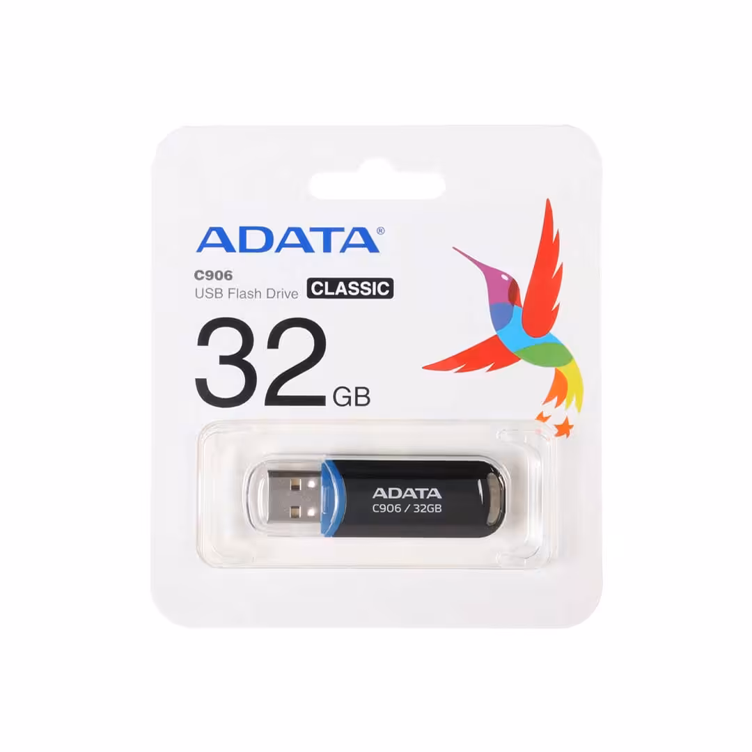 فلش ADATA مد C906 با ظرفیت 32 گیگابایت - مشکی