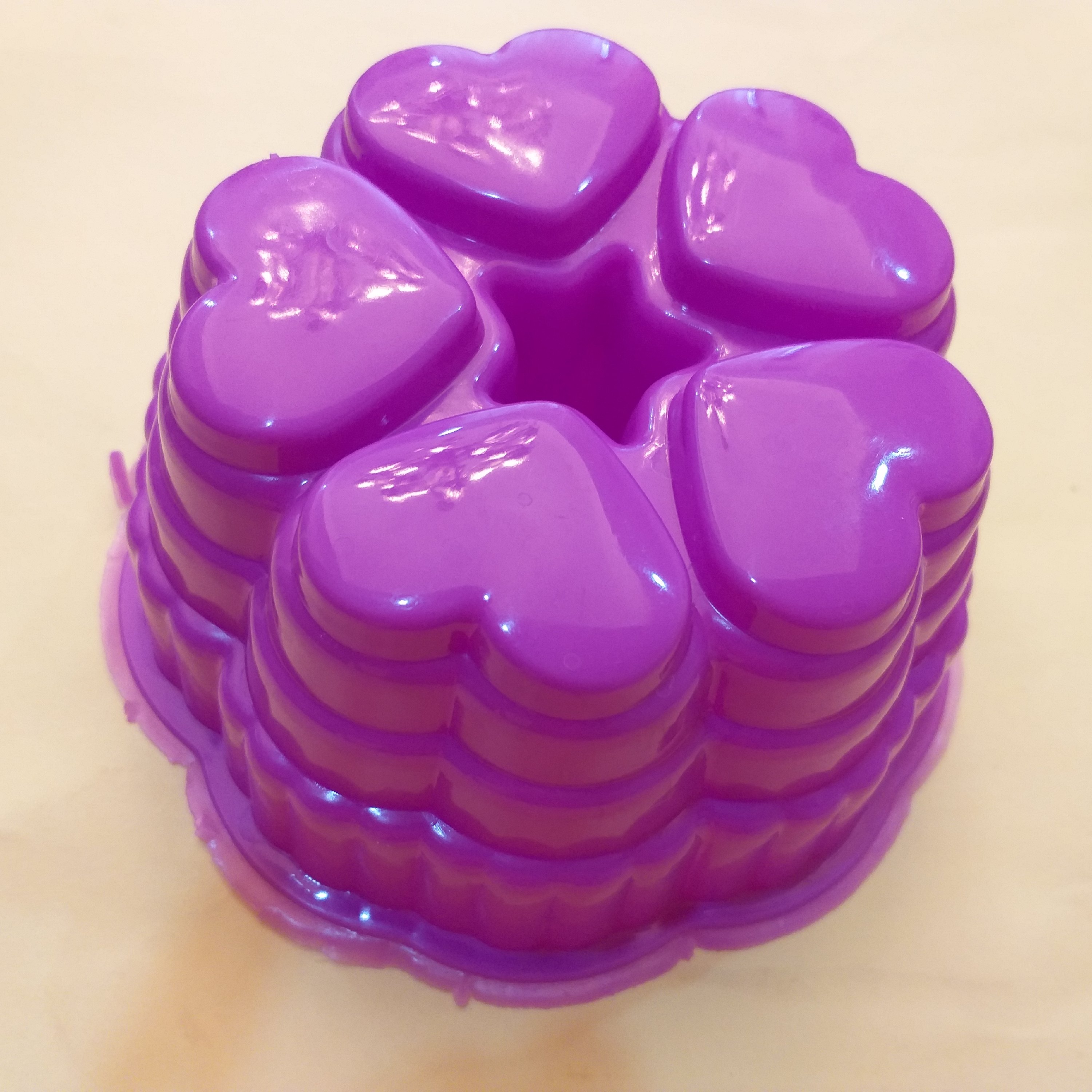 قالب ژله پلاستیکی طرح 5قلب