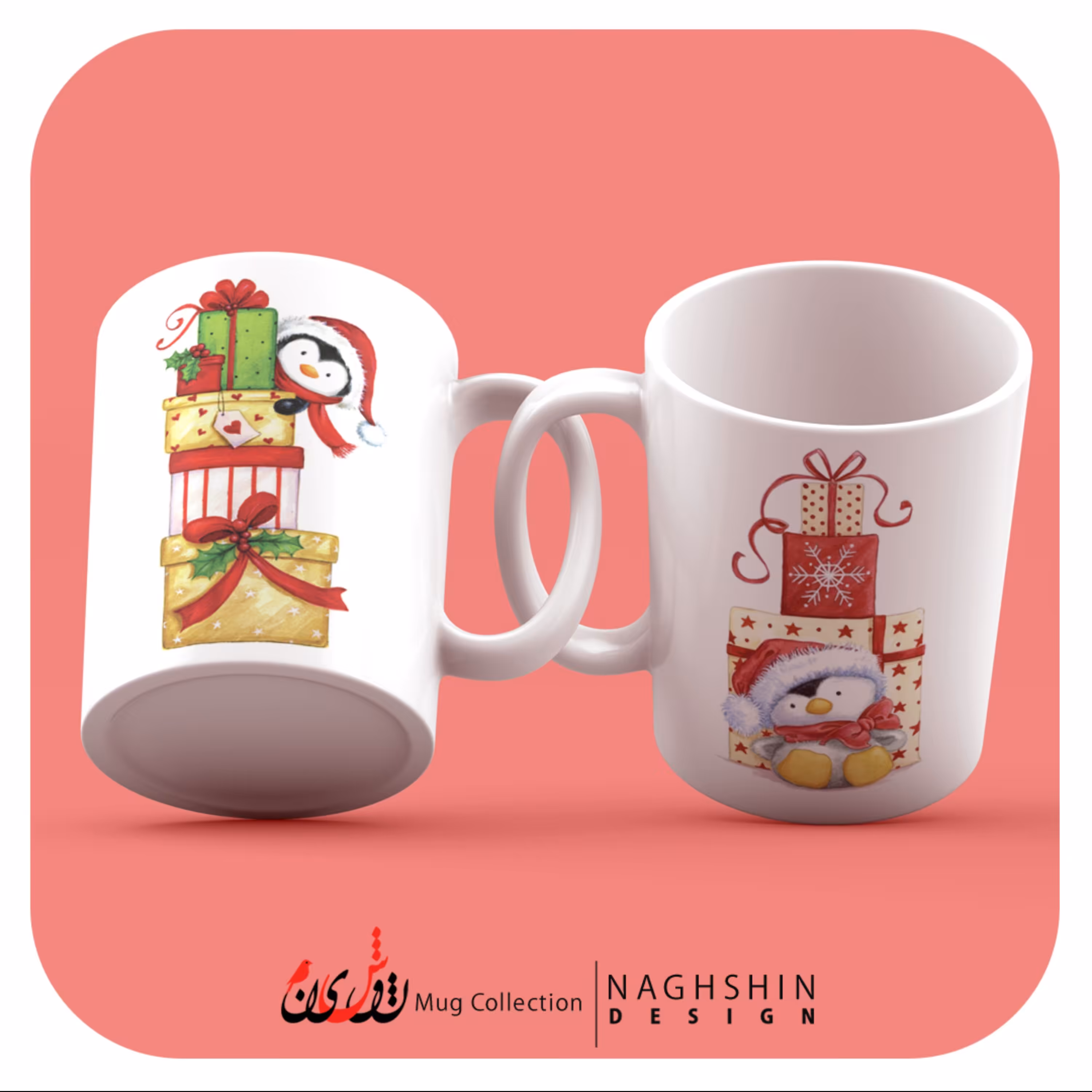 یک عدد  ماگ سرامیکی طرح کریسمس 29  Merry Christmas- چاپ سابلیمیشن - کیفیت  عالی