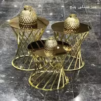 میز عسلی پیچی 14 شاخه ای دو رنگ