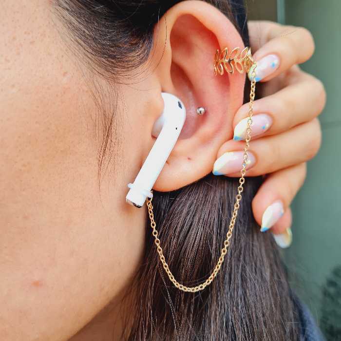 اویز نگهدارنده ایرپاد مدل برگ بدون نیاز به سوراخ گوش