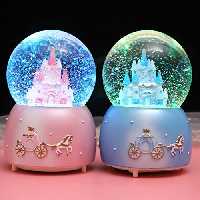 گوی موزیکال گردان و پمپی و چراغدار طرح قلعه