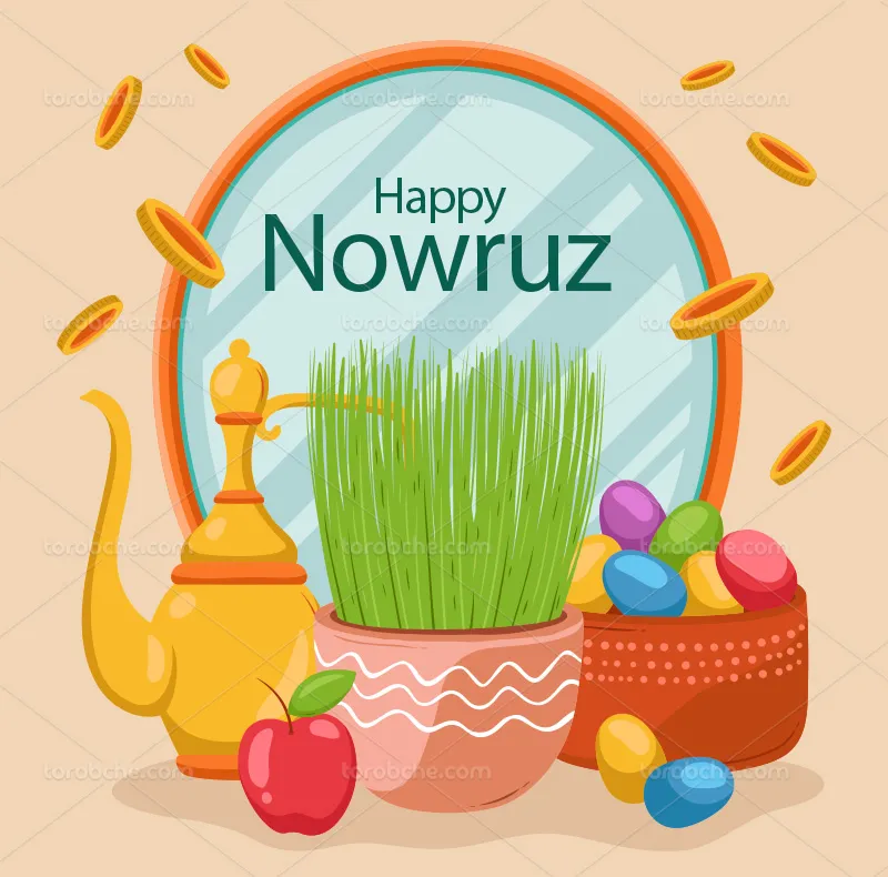 وکتور جشن نوروز | گرافیک با طعم تربچه