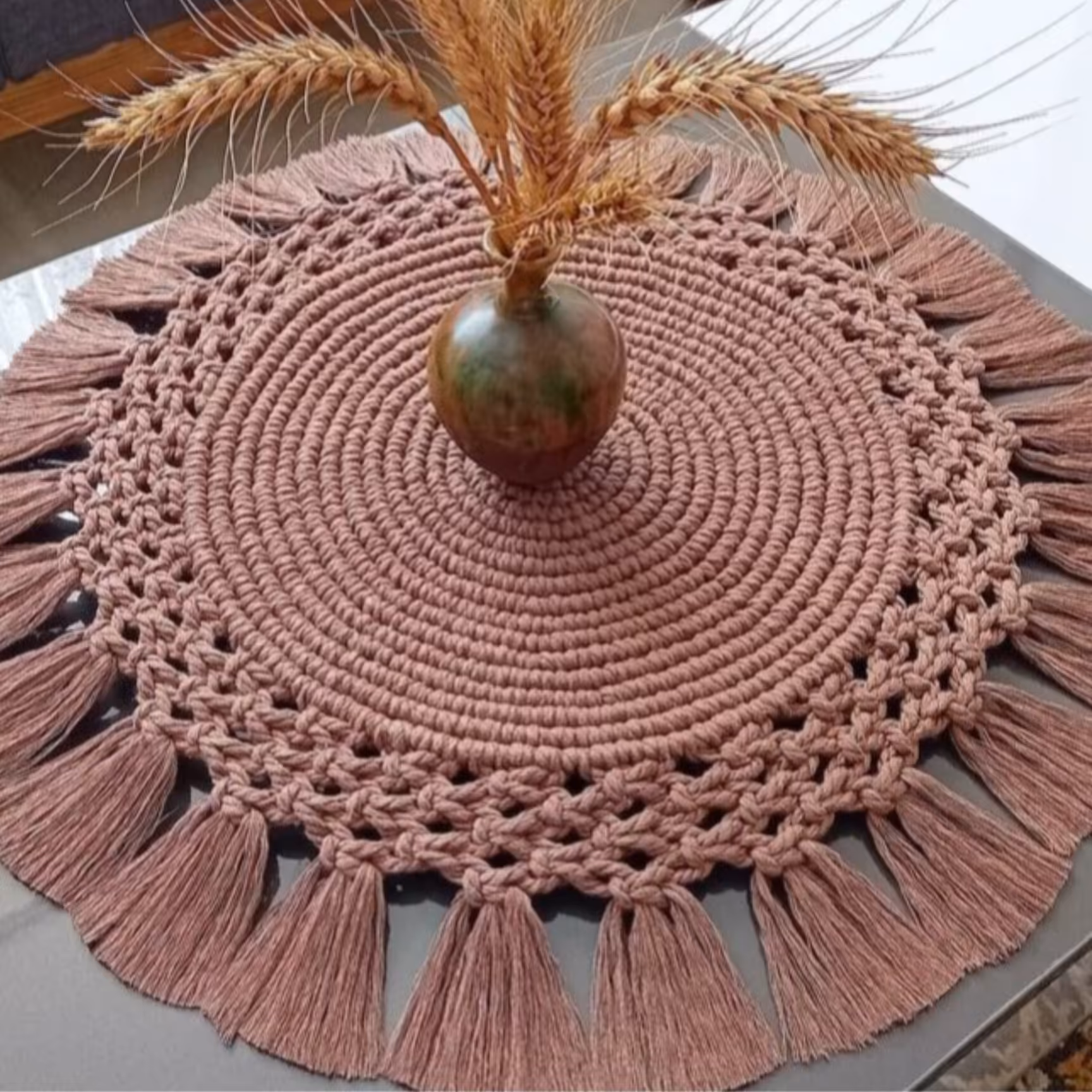 رومیزی مکرومه  مدل آوا