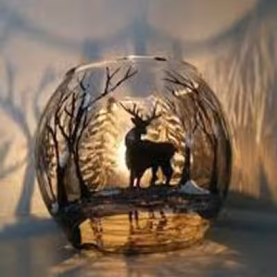 جاشمعی نقلی پیرکس طرح گوزن