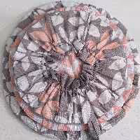 ست دمکنی دور کش دار. دست دوزهای حورا. جنس تترون. سه سایز 24. 26. 30