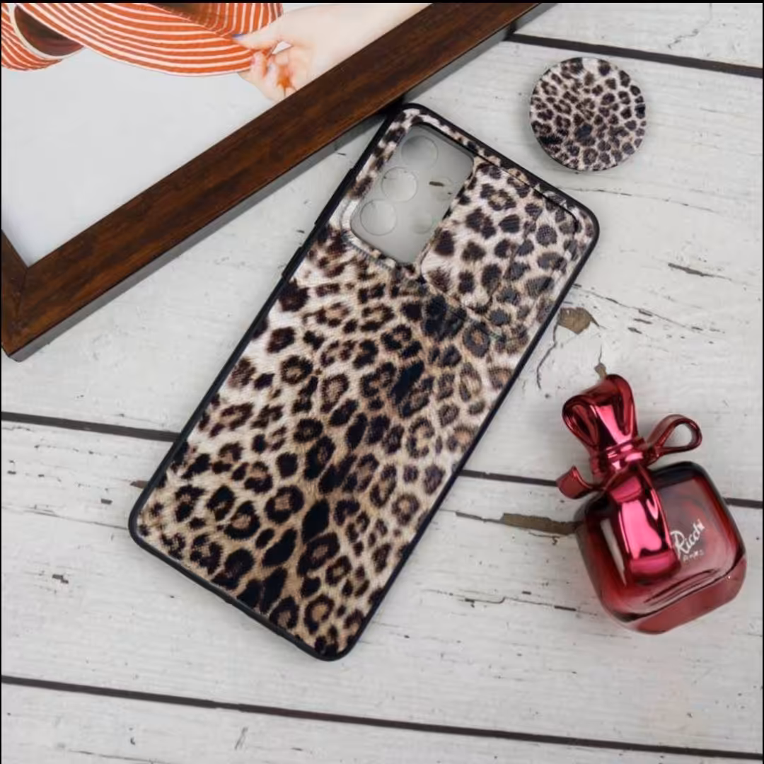 قاب پلنگی درپوش دار با پاپ سوکت مناسب گوشی سامسونگ A72