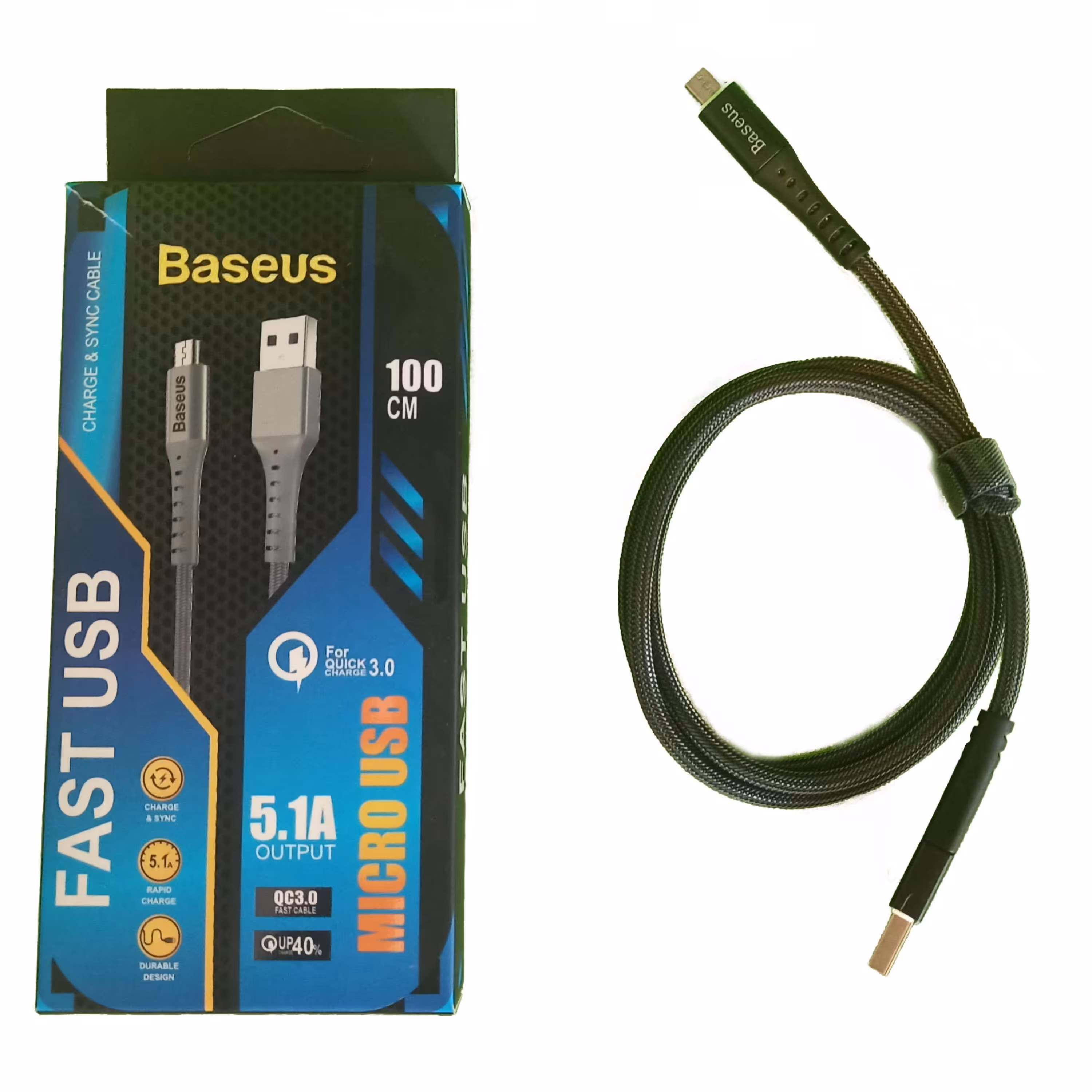 کابل شارژ باسئوس micro USB fast 5.1A
