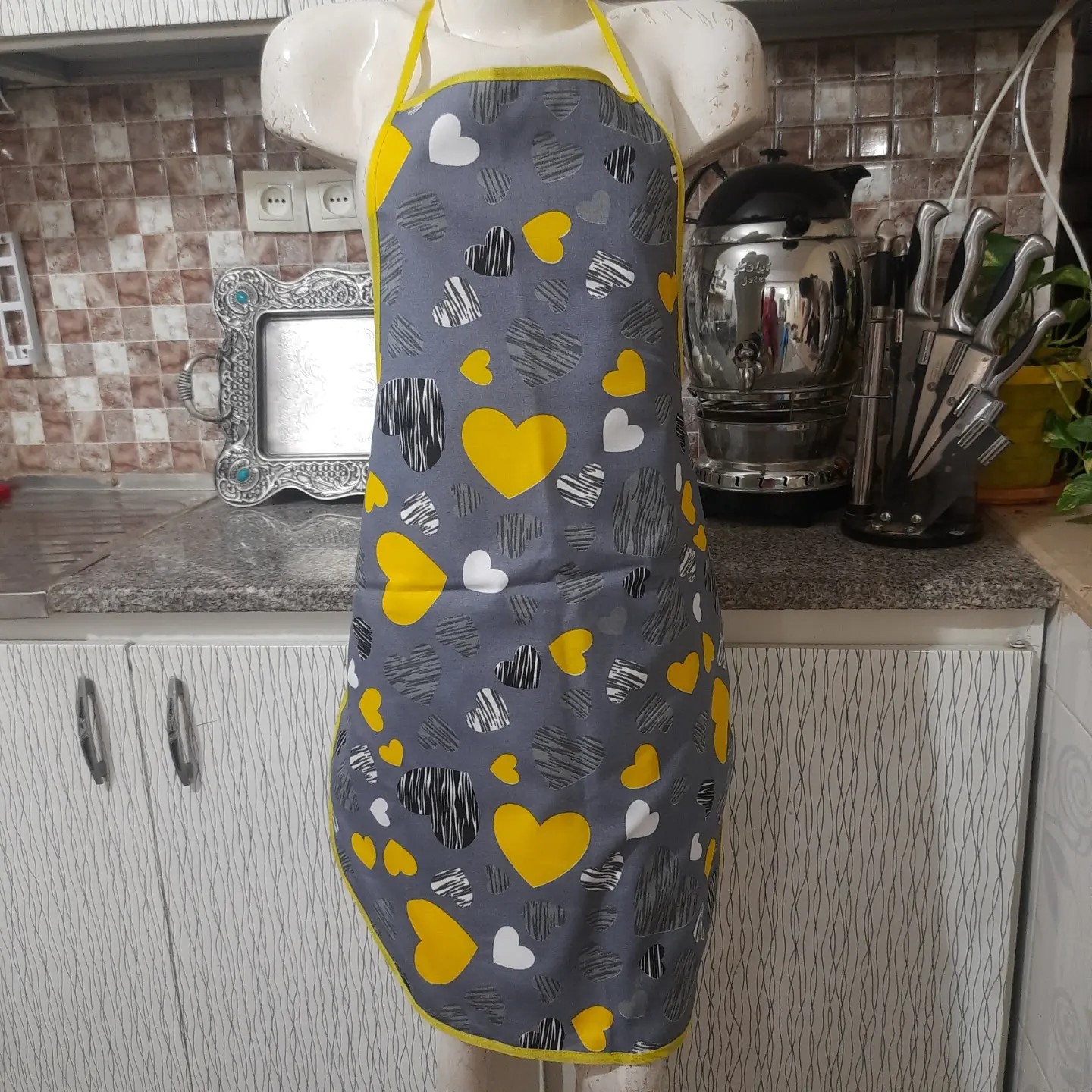 پیش بند دورو قلب زرد