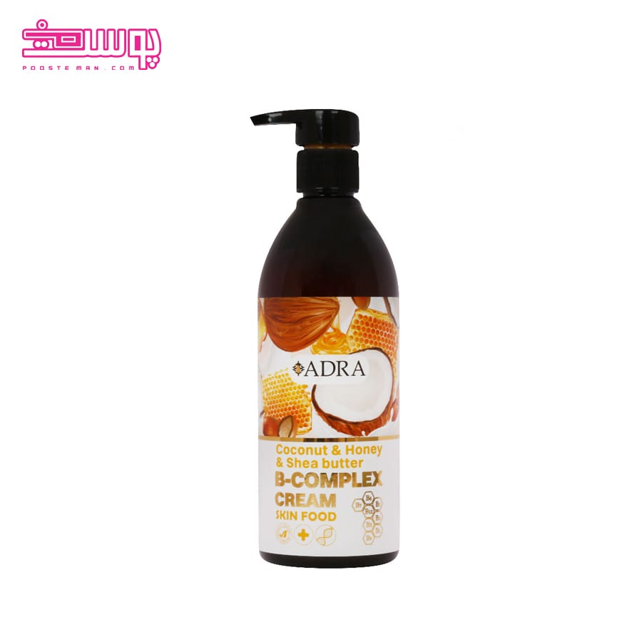 کرم مرطوب کننده نارگیل و عسل آدرا حجم 350ml
