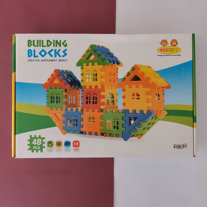 بازی ساختنی بلوک های خانه سازی 48 تکه