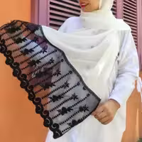 شال مزونی  گلدوزی میراکل با طرح و حاشیه خاص