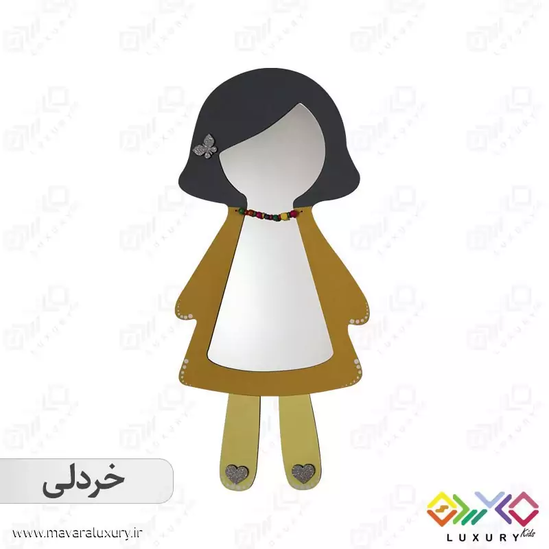 آینه دکوراتیو دخترانه اتاق کودک ماوراء لاکچری طرح MKIDS18