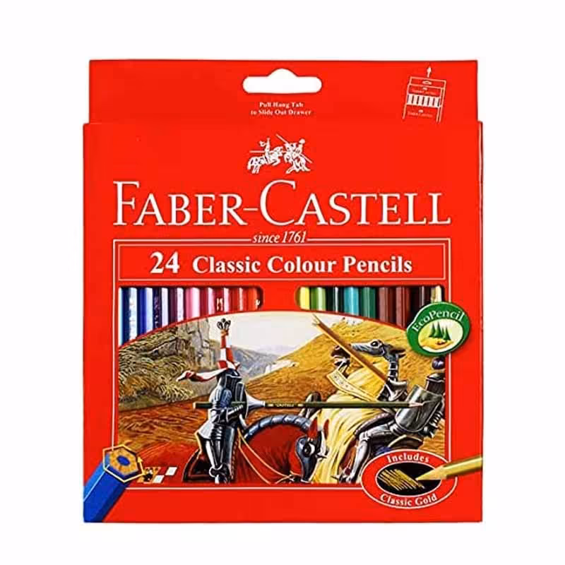 مداد رنگی 24 رنگ فابر کاستل کلاسیک اصلی