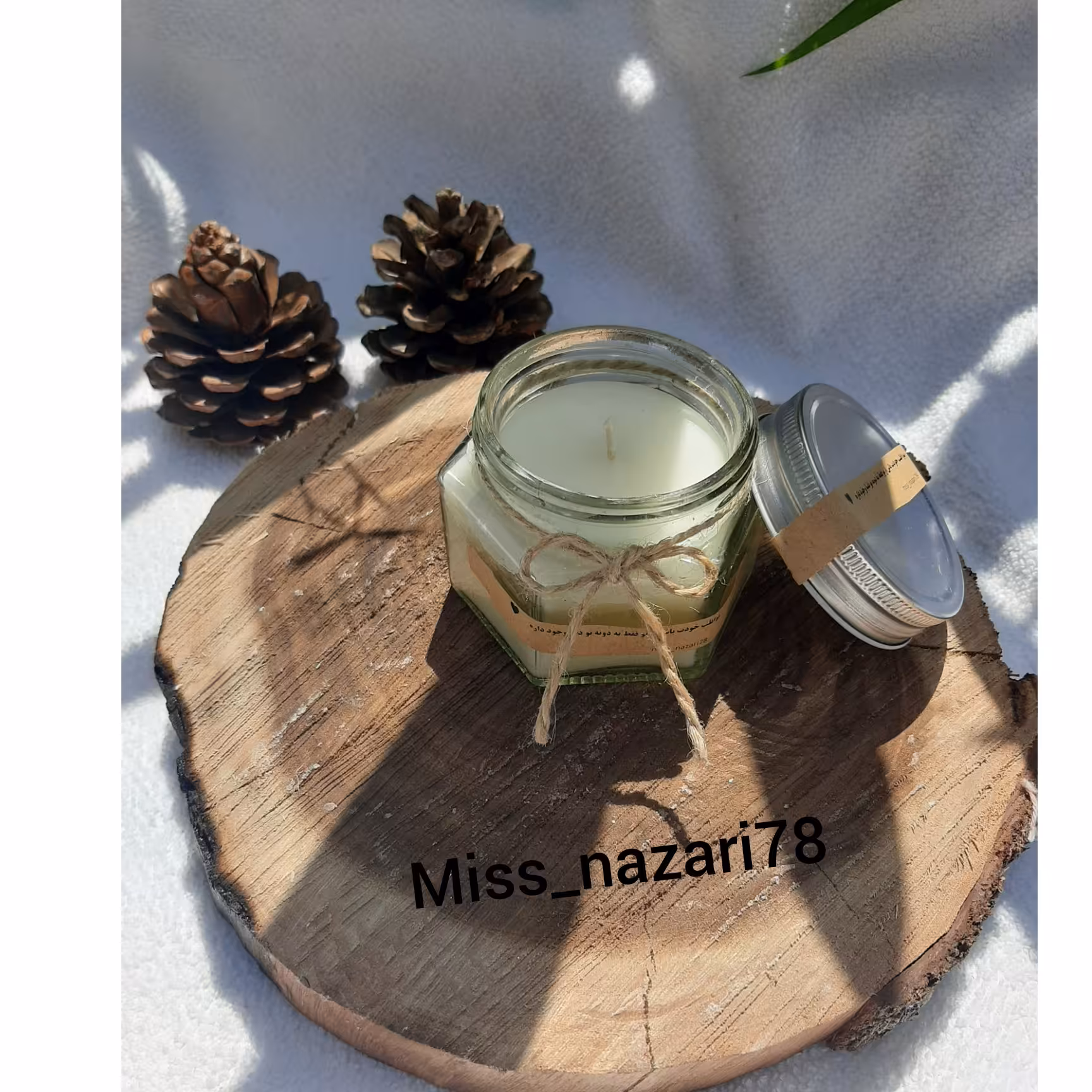 جار شمع شش ضلعی