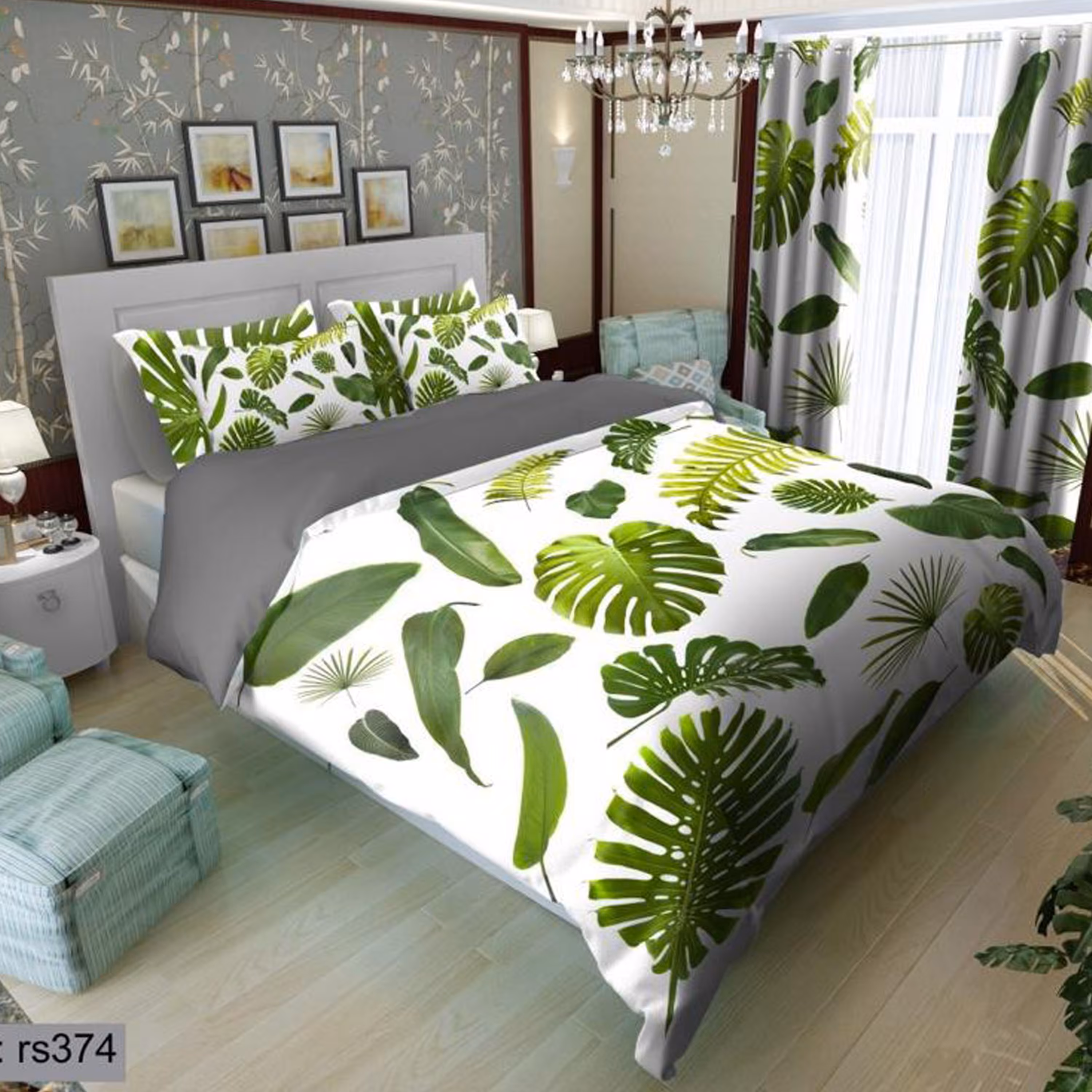 سرویس روتختی 2 نفره تنسل چاپی برندترک لند(Turk Land) rs 374