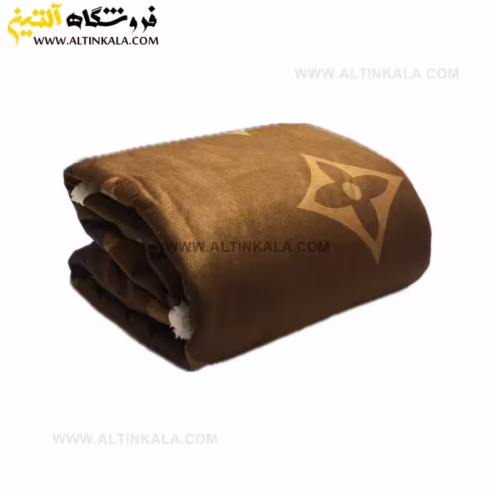 پتو گوسفندی نوجوان دولایه سایز 120×150 طرح لوییز شکلاتی