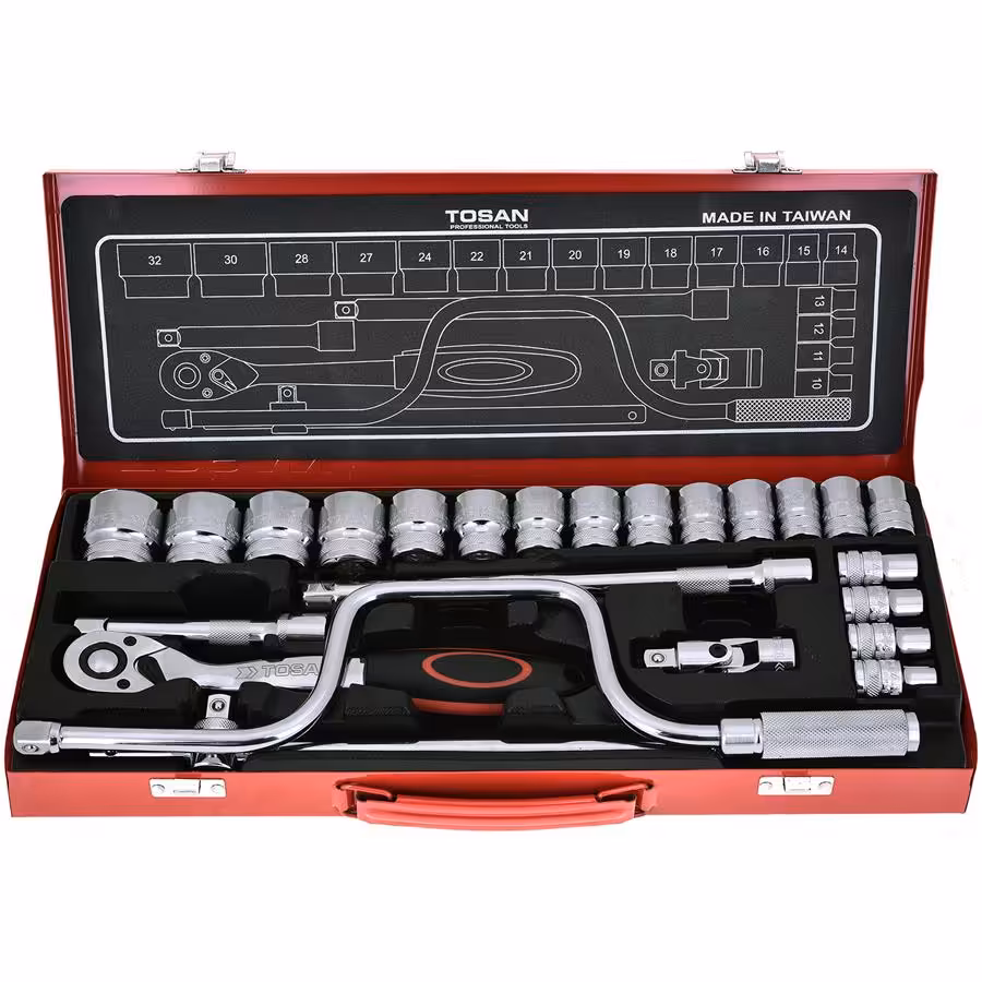 جعبه بکس درایو 1/2 اینچ 24 پارچه توسن