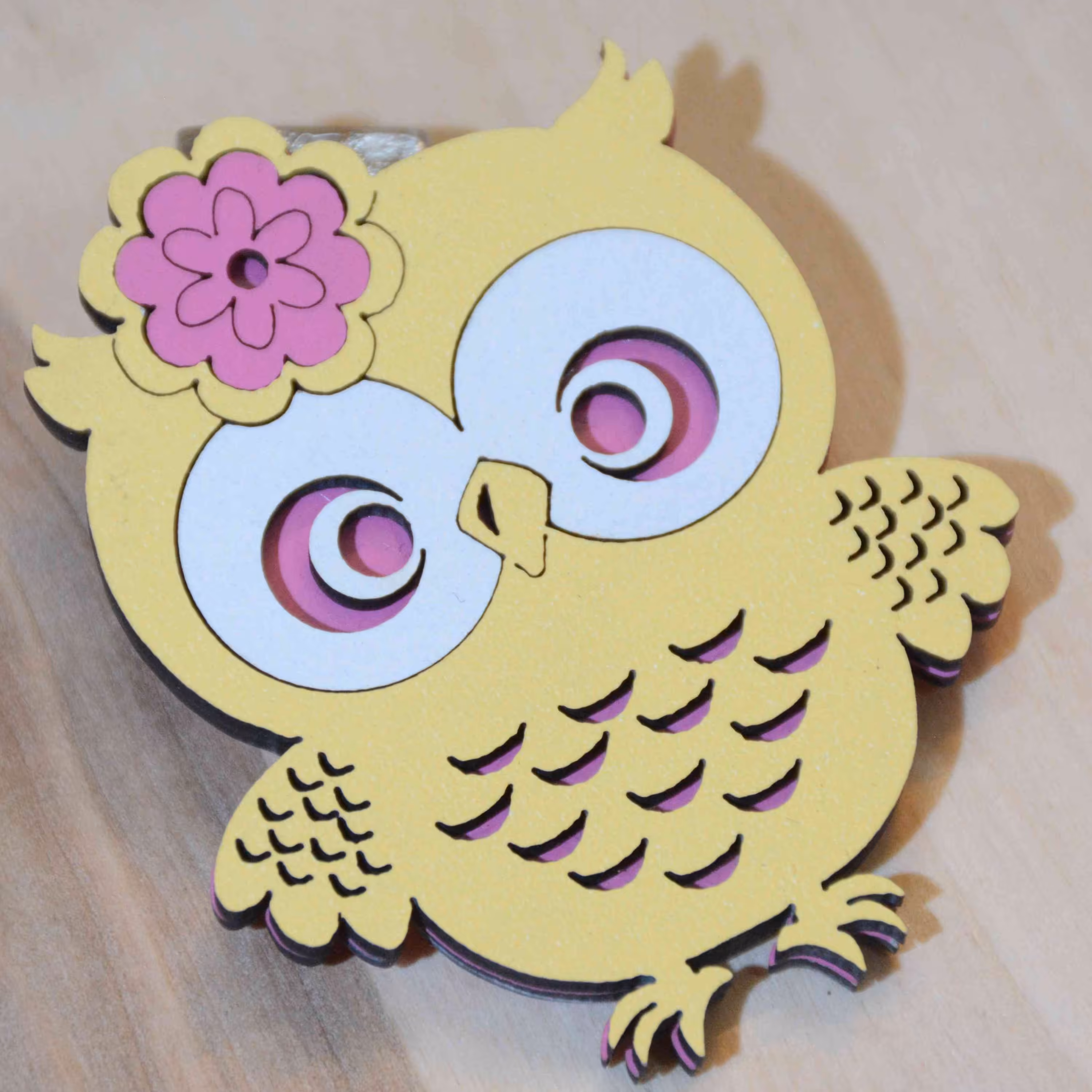 جاکلیدی چوبی دولایه رابو طرح حیوانات کد 14