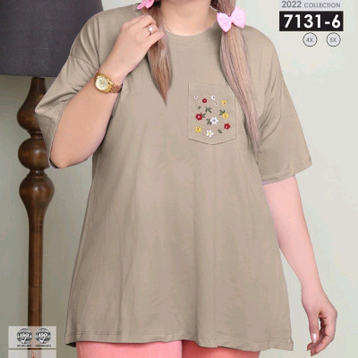 تیشرت جیب گلدوزی بیگ سایز 7131