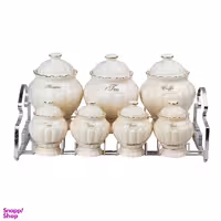 ست جا ادویه 7 پارچه مدل اودیسه به همراه استند